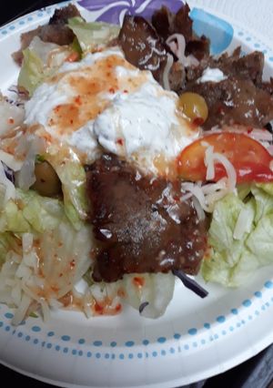 A picture of Lazy Sunday Afternoon Gyro Salad.