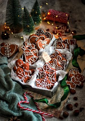 Weihnachtliche Lebkuchen Kekse Rezepthauptbild