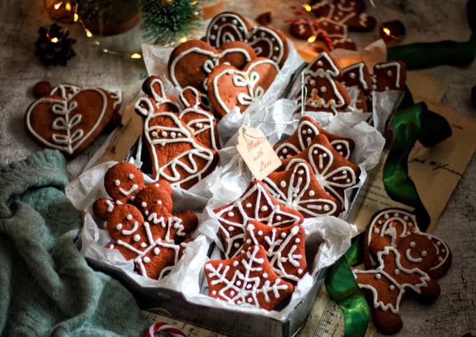 Weihnachtliche Lebkuchen Kekse