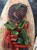 Beef steak with bell peppers