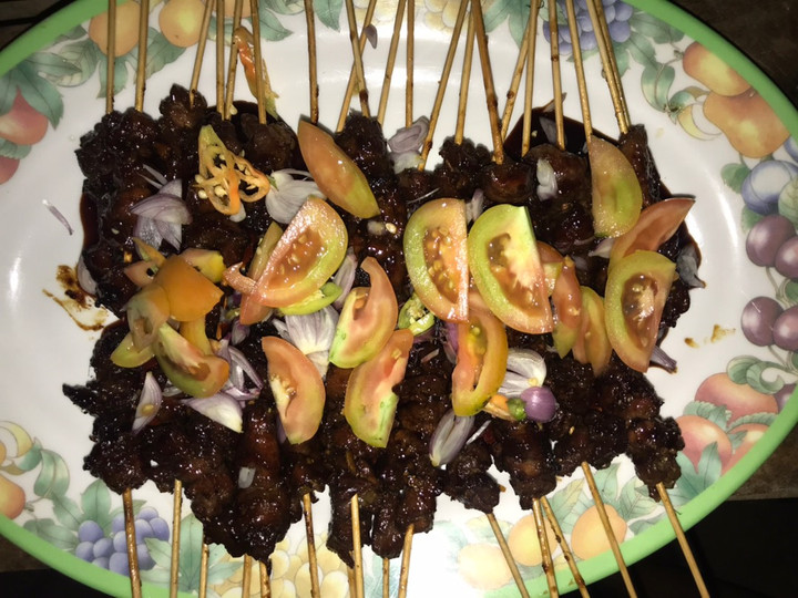 Resep Sate kambing bumbu kecap Anti Gagal