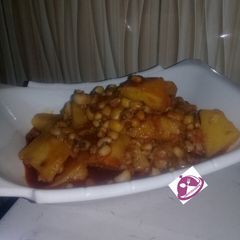 A picture of Beans and potato porrage.
