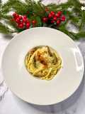Tallarines a la carbonara con alcachofas - Adviento Navidad Cookpad