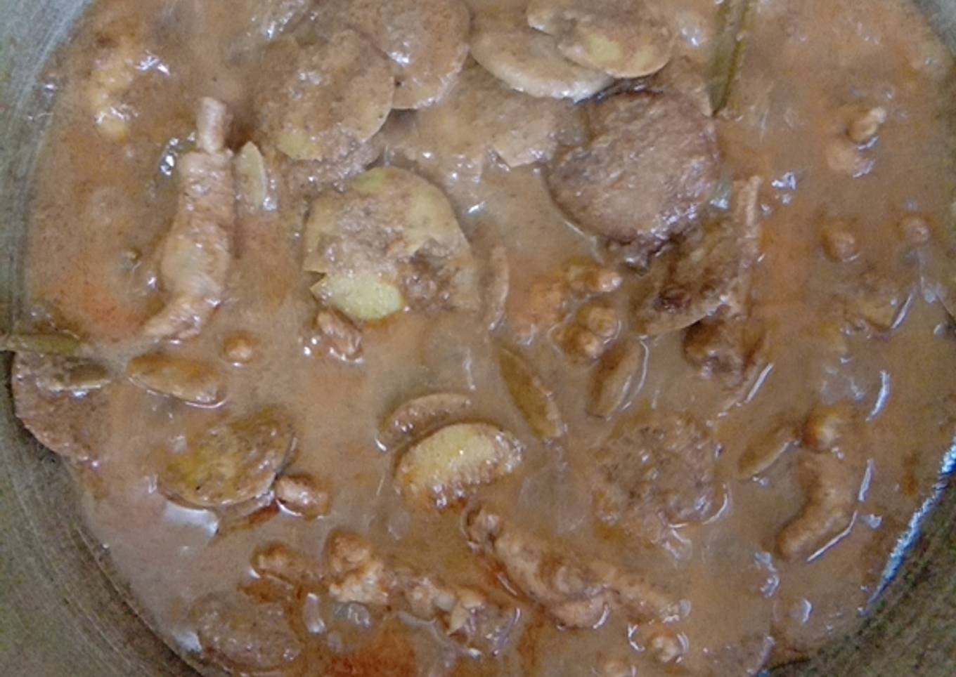 Rendang jengkol ceker ayam
