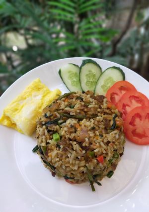 Foto resep Nasi campur cakfu kecombrang