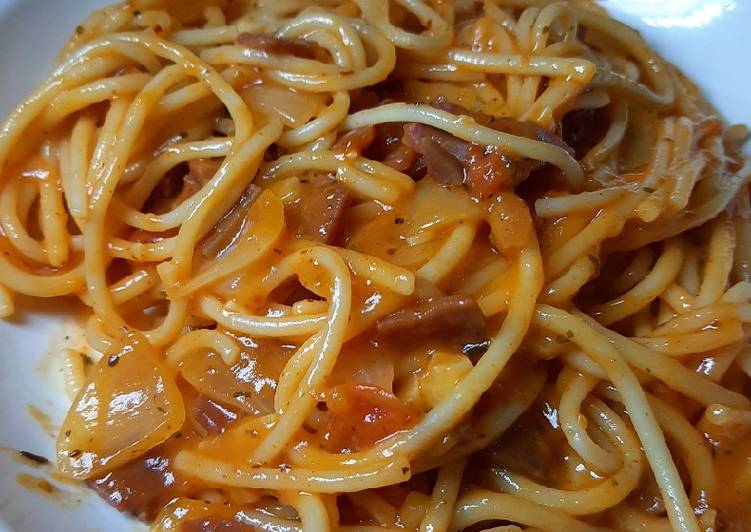 Langkah Mudah untuk Membuat Spaghetti dgn Saus tomat homemade Anti Gagal