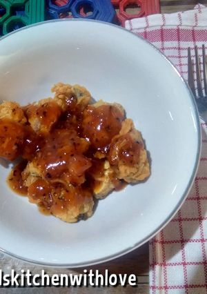 Foto resep Crispy Fish With Blackpepper Sauce 🖤