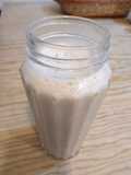 Licuado de plátano amaranto y crema de cacahuate