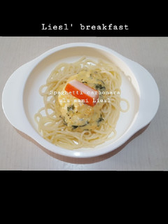 Foto resep Spaghetti Carbonara plus Kani (Mpasi 15mo)