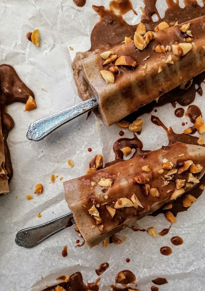 Foto de Gelados de banana e manteiga de amendoim