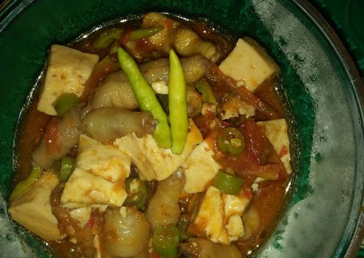 Tumis ceker + tahu mercon 🍗🍲🔥