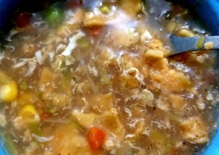Easy Meal Ideas of Mix veggies and chicken soup