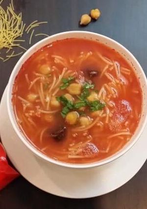 صورة لوصفة شوربة الحريرة