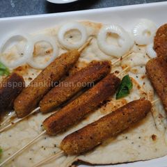 A picture of Vegetarian kebab.