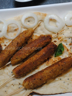A picture of Vegetarian kebab.