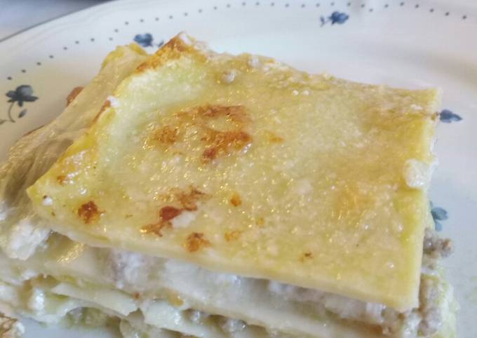 Lasagne ai porri e salsa di crescenza