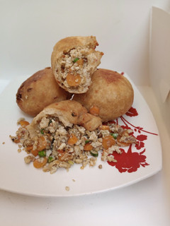 A picture of Stuffed spicy puff puff.