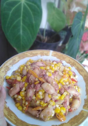 Foto resep Baby cumi tumis jagung