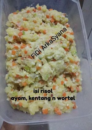 Foto resep Isian Risol (Ayam, Kentang & Wortel)