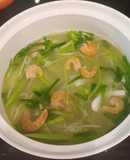 Canh bầu nấu tôm khô