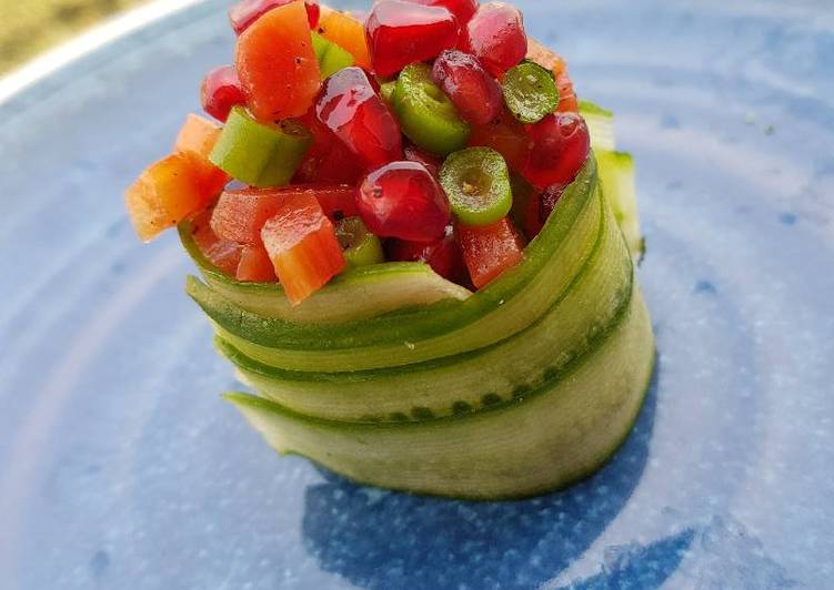 Recipe of Perfect Stuffed Cucumber ribbon salad