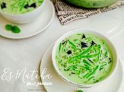 Gambar es matcha jelly