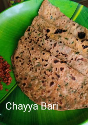 A picture of Green coriander masala Thepla.