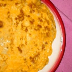 A picture of Pan cake.mixtures of flour &eggs.