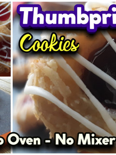 Foto resep Resep Kue Kering Thumbprint Cookies dengan Selai Strawberry dan Selai Blueberry