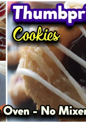 Foto resep Resep Kue Kering Thumbprint Cookies dengan Selai Strawberry dan Selai Blueberry