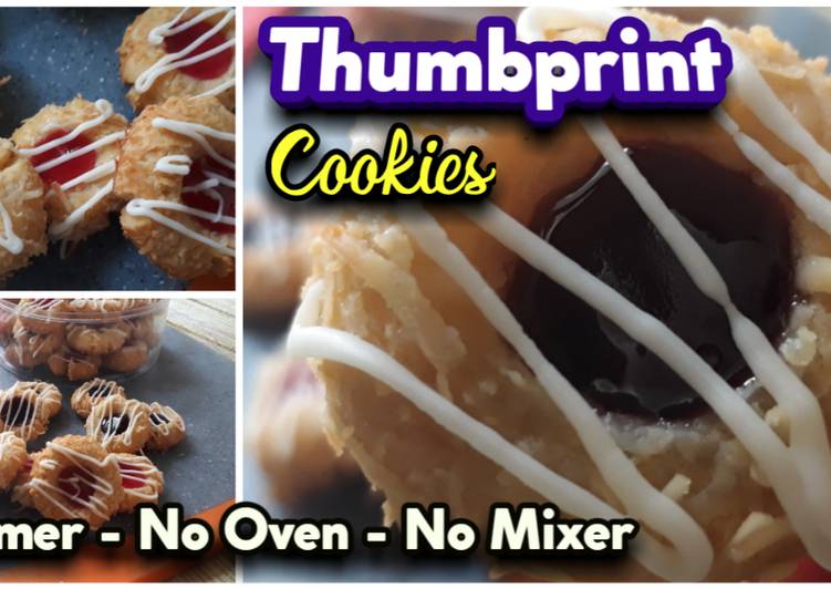 Bahan-bahan Resep Kue Kering Thumbprint Cookies dengan Selai Strawberry dan Selai Blueberry Sederhana Untuk Jualan