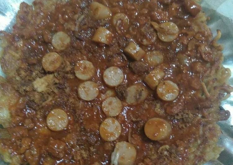 Cara Masak LezatPizza Mie Teflon praktis dan enak