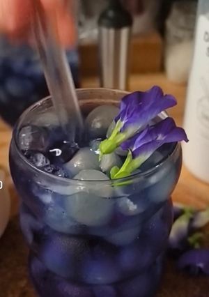 Foto resep Longan Butterfly Pea Tea Drinks