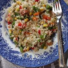 Una foto de Arroz con verduras congelado