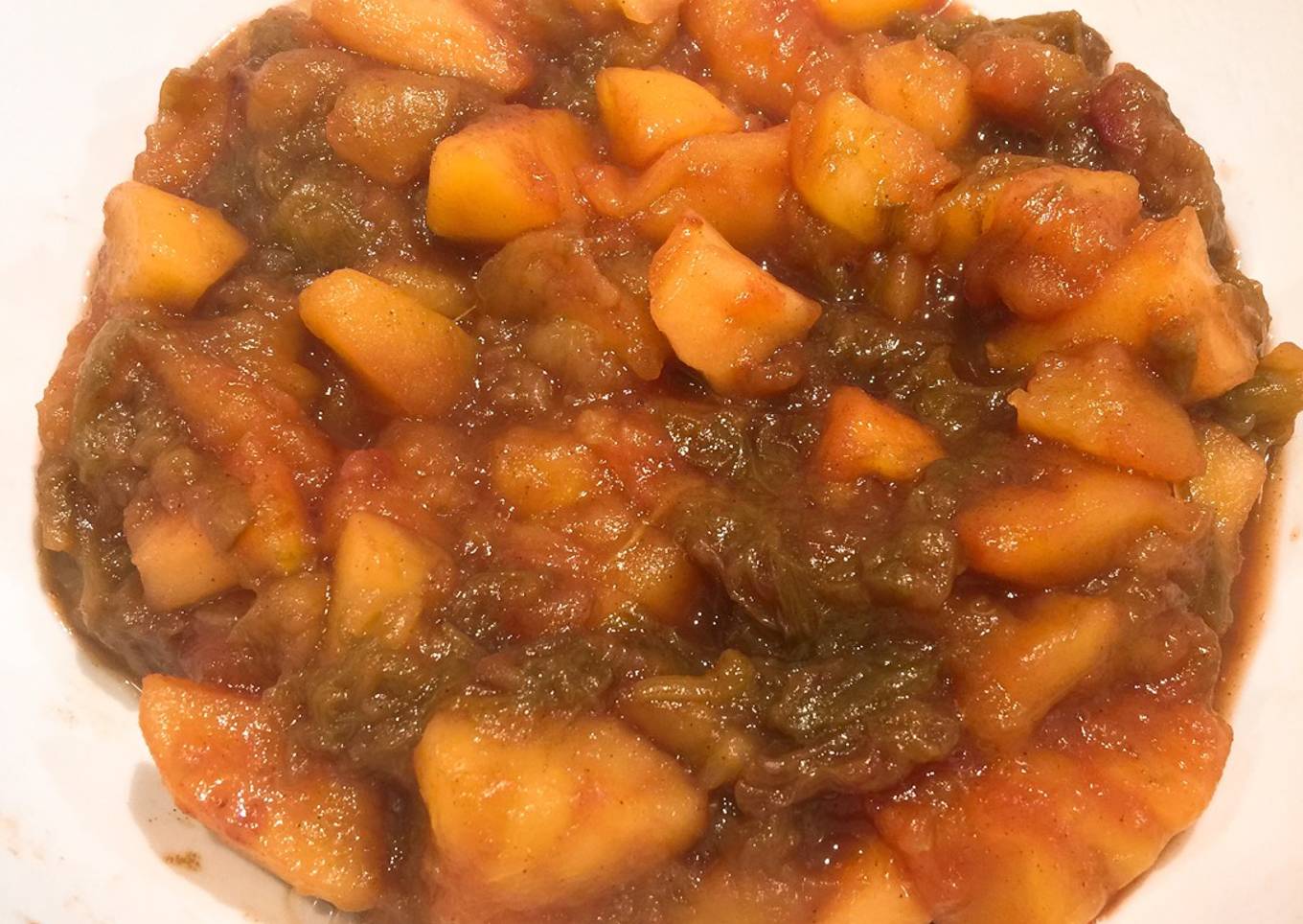 Stewed apple and rhubarb