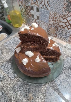 Una foto de Torta de Cocoa c/ relleno de dulce de leche