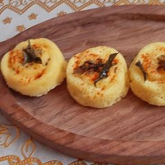 A picture of Cup cake gujrati dhokla.