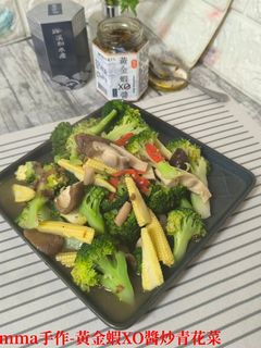 黃金蝦XO醬炒青花菜 的食譜成品照片