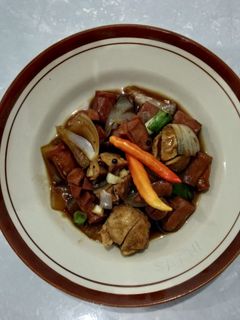 Foto resep Bakso, sosis saus lada hitam