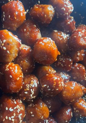 A picture of Chicken dragon balls.