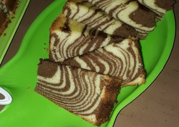 Bolu zebra putih telur