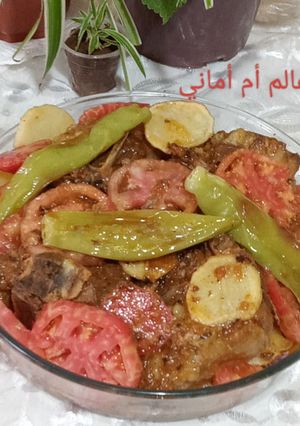 صورة لوصفة لحم محمر