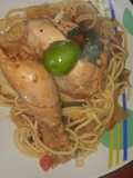 Pollo jugoso al tallarín 😋😋😋😋