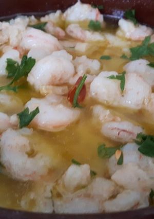 Una foto de Gambas al ajillo