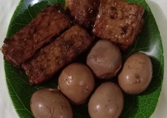 Bacem tempe,telor,tahu