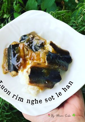 Hình của món Lươn rim nghệ sốt le han.