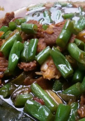 Foto resep Sandung Lamur cah Buncis (asem2 daging)
