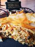 Tarte vegetariana com massa filo