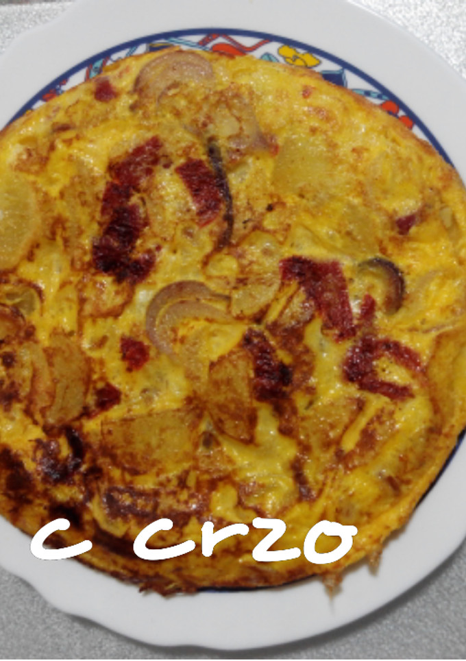Una foto de Tortilla de patatas, hechas en microondas