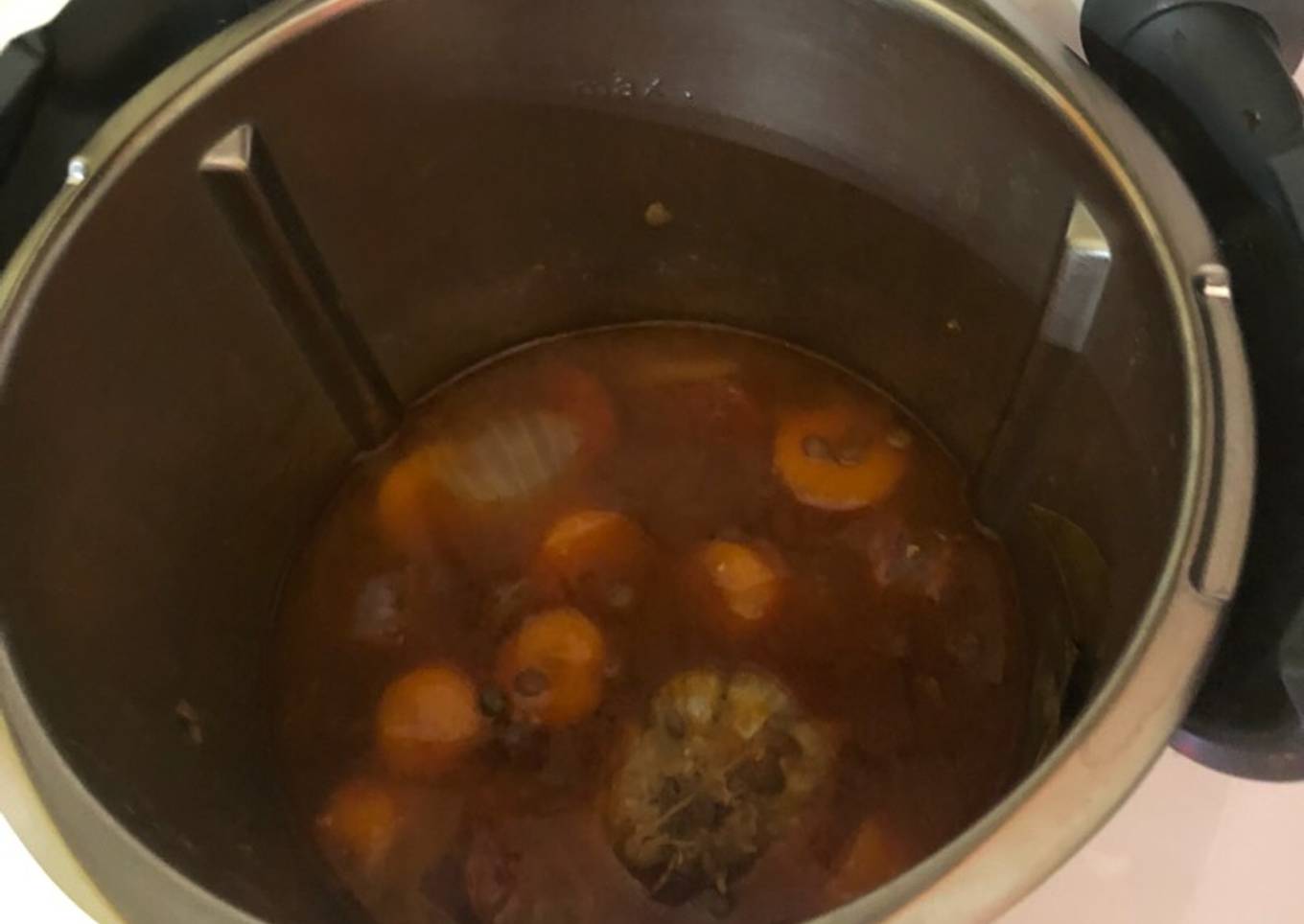 Lentejas estofadas para 2 en Thermomix